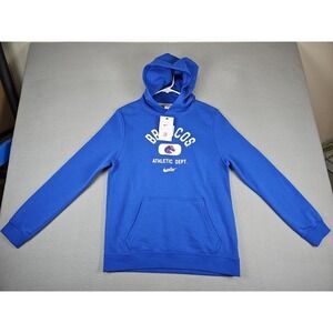 NWT Boys Nike Boise State Broncos Club Fleece Hoodie Size XL Blue Sweatshirt